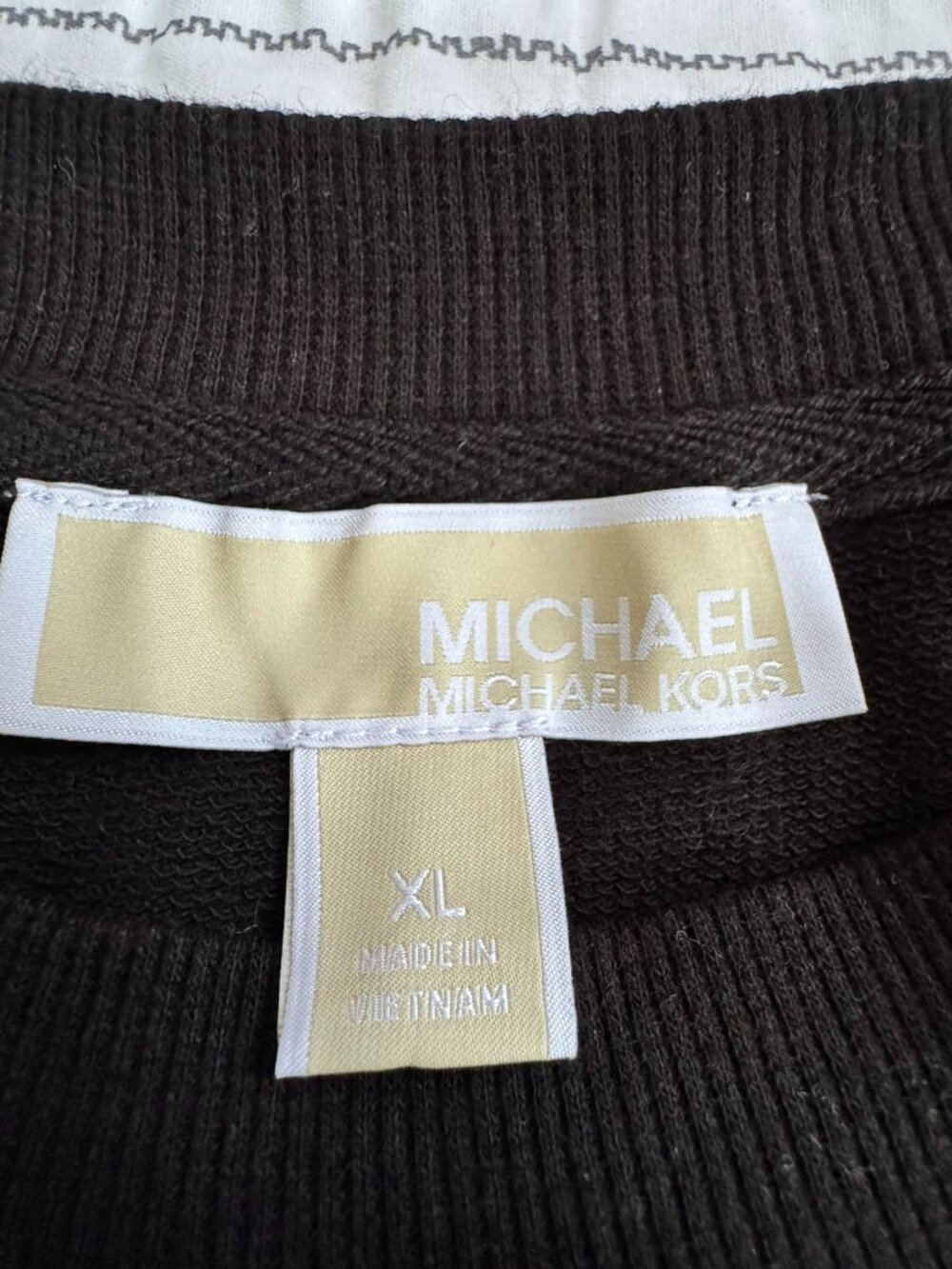 Michael Kors Black Logo Rivet Sweatshirt XL Gold Hardware - Picture 4 of 10